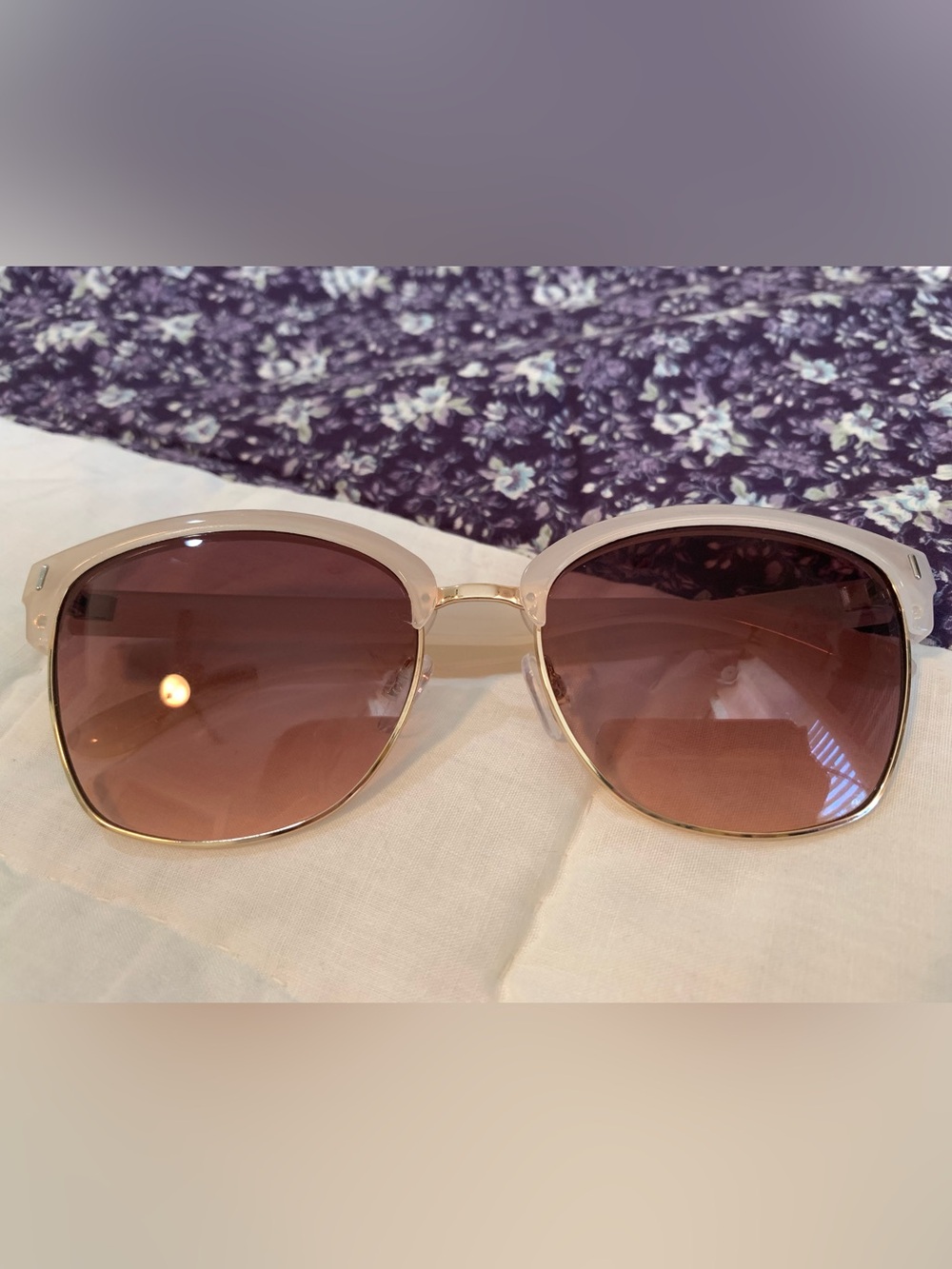 Women's Blush Sunglasses with Gold Frame